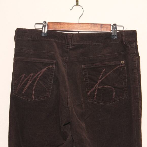 Michael Kors Brown Corduroy Flare Jeans Size 12 - Picture 4 of 8